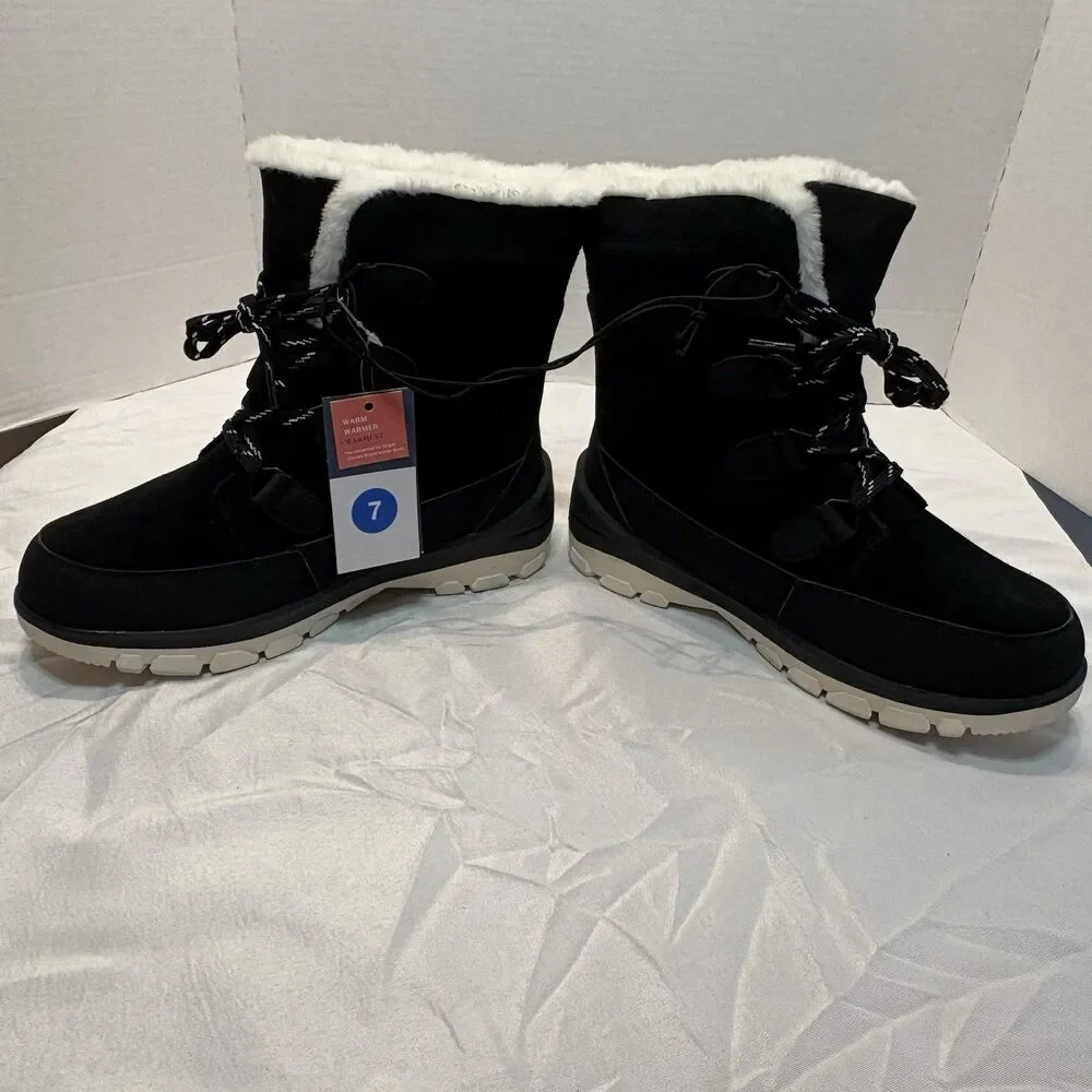Universal Thread Corie Winter Hiker Boots Womens US 7 Multicolor Faux Fur Lined